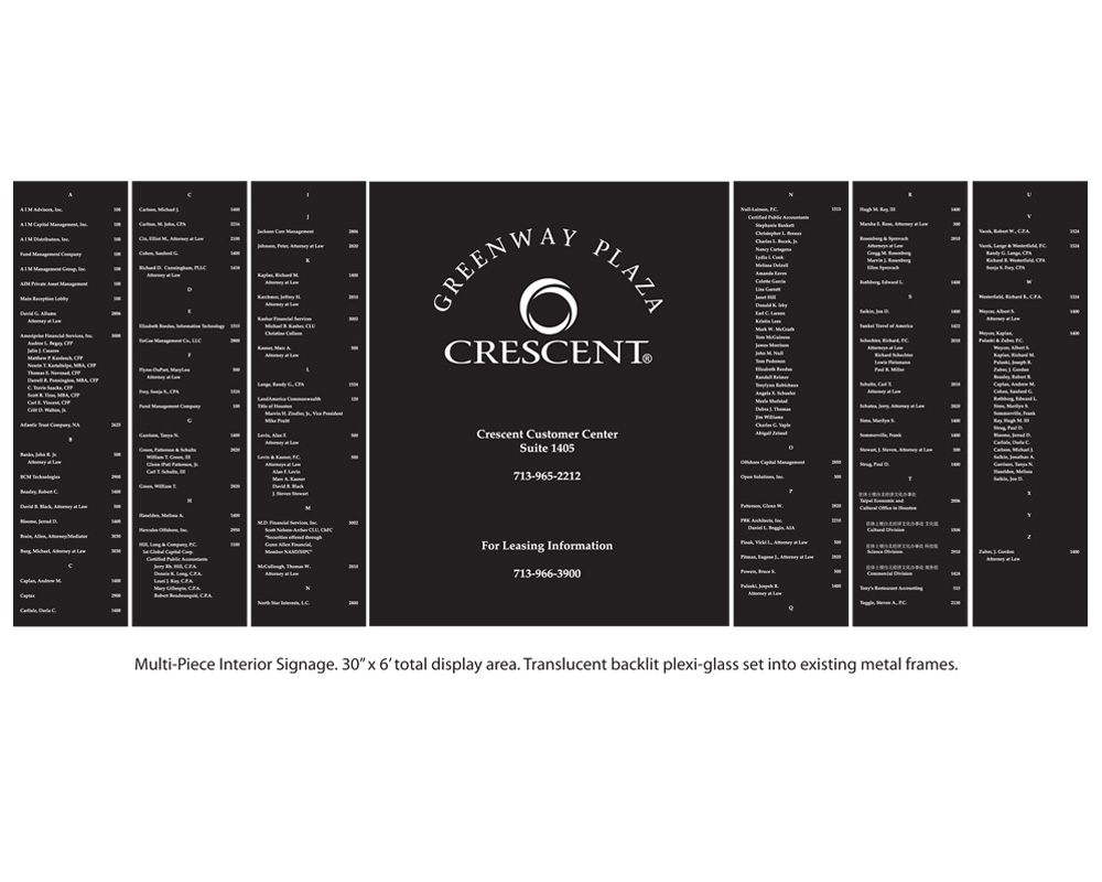 crescent directory sign